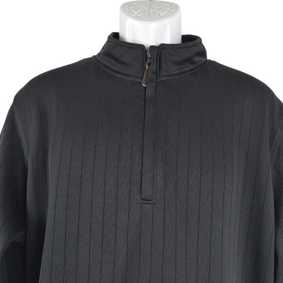 Footjoy Drop Needle Pullover Mens Large Black 1/2 Zip Golf Polyester TP-3055 - Picture 4 of 9